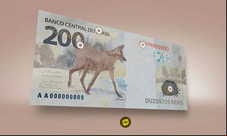 Verso da nota de R$ 200 - Fonte: Banco Central Verso da nota de R$ 200 - Fonte: Banco Central