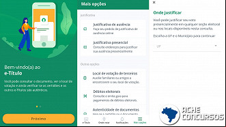 E-título: aplicativo permite consultar local de votação e justificar voto.