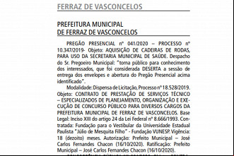 Prefeitura de Ferraz de Vasconcelos abrirá novo concurso em 2021 Prefeitura de Ferraz de Vasconcelos abrirá novo concurso em 2021