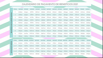 Calendário do INSS para 2021 foi divulgado. Calendário do INSS para 2021 foi divulgado.