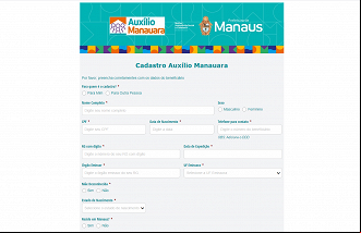 Inscrição no Auxílio Manauara pode ser feita pelo site. Inscrição no Auxílio Manauara pode ser feita pelo site.
