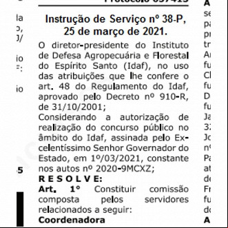 Publicação de Comissão de novo Concurso Público Publicação de Comissão de novo Concurso Público