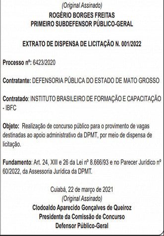 Dispensa de licitação Dispensa de licitação