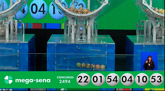 Sorteio da Mega Sena - Concurso 2494 Sorteio da Mega Sena - Concurso 2494