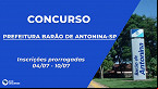 Concurso Prefeitura Barão de Antonina-SP 2022: Inscrição reabre em julho