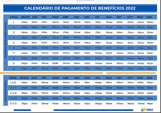 Calendário traz datas completas de depósito do INSS em 2022. Calendário traz datas completas de depósito do INSS em 2022.