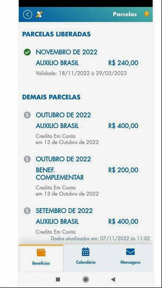 Folha de pagamento de novembro terá descontos do consignado do Auxílio Brasil Folha de pagamento de novembro terá descontos do consignado do Auxílio Brasil