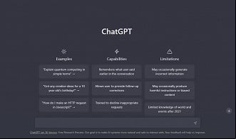 Tela inicial do chat. Créditos: Reprodução/ChatGPT