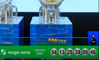 Resultado da Mega-Sena 2565 - Fonte: Caixa Resultado da Mega-Sena 2565 - Fonte: Caixa