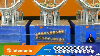 Números sorteados na Lotomania 2709. Créditos: Reprodução Números sorteados na Lotomania 2709. Créditos: Reprodução