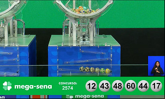 Resultado da Mega-Sena 2574 de 16/03 - Fonte: Caixa Resultado da Mega-Sena 2574 de 16/03 - Fonte: Caixa