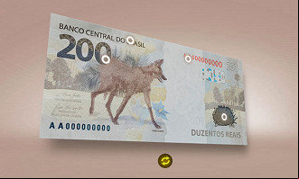 Verso da nota de R$ 200 - Fonte: Banco Central Verso da nota de R$ 200 - Fonte: Banco Central