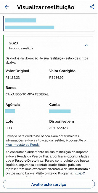 Contribuinte pode consultar o valor da restituição no aplicativo IRPF Contribuinte pode consultar o valor da restituição no aplicativo IRPF