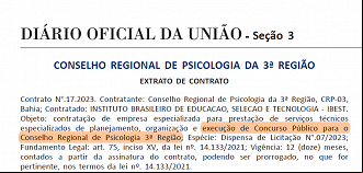 Definida a banca examinadora do concurso do CRP - Bahia - Reprodução. Definida a banca examinadora do concurso do CRP - Bahia - Reprodução.