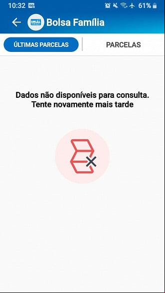 Dados não disponíveis para consulta do Bolsa Família Dados não disponíveis para consulta do Bolsa Família