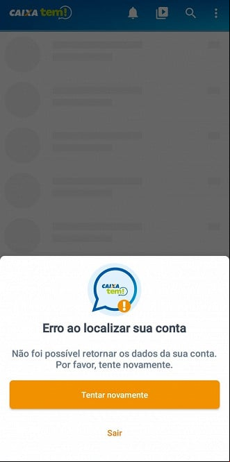 Caixa Tem dá erro de conta não localizada Caixa Tem dá erro de conta não localizada