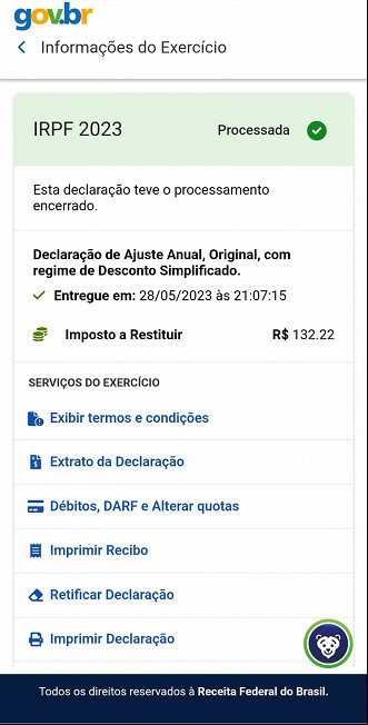 Consulta ao 3º lote de restituição no aplicativo da Receita Federal Consulta ao 3º lote de restituição no aplicativo da Receita Federal