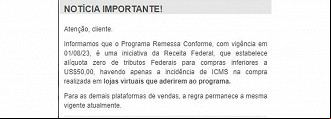 Receita Federal divulgou comunicado acerca do Remessa Conforme Receita Federal divulgou comunicado acerca do Remessa Conforme