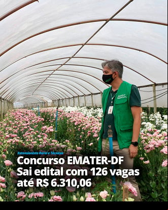 Emater-DF abre concurso com 126 vagas de nível médio e superior - Foto: Divulgação Emater-DF abre concurso com 126 vagas de nível médio e superior - Foto: Divulgação