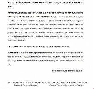 Curso de Formação de Oficiais (CFO) da PMMG Curso de Formação de Oficiais (CFO) da PMMG