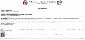 Extrato da contratação da banca Fundatec