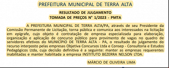 Banca organizadora contratada