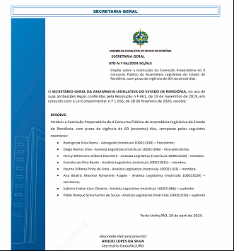 Créditos: Divulgação/ALE-RO Créditos: Divulgação/ALE-RO