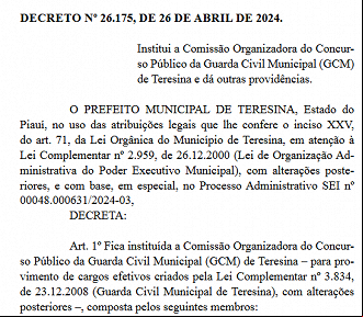 Comissão organizadora do concurso Comissão organizadora do concurso