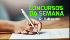 Concursos abertos: 76 órgãos abrem inscrições na semana de 12 de agosto