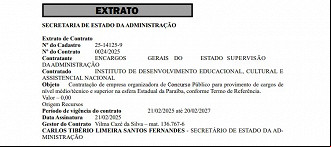 Concurso SEE PB: Contrato com a banca Concurso SEE PB: Contrato com a banca