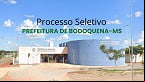 Prefeitura de Bodoquena-MS abre 107 vagas